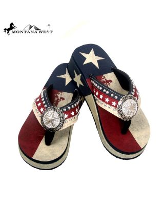 TX02-S089 Texas Pride Collection Flip Flops