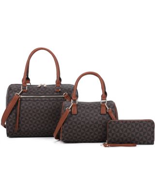 SJ2056-T3 BR 2 HANDBAGS WITH 1 WALLET