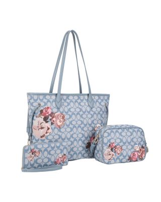 ZW-31626SET BL/BL ROSE MONO GLAM 3PC SETS