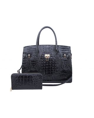 AC1096W BK CROCO WITH WALLET