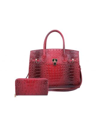 AC1096W RD CROCO WITH WALLET