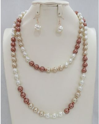 AK633 BR PEARL SETS NECKLACE