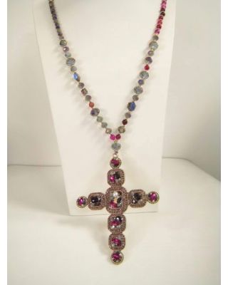 AK660PP CROSS LONG NECKLACE SET