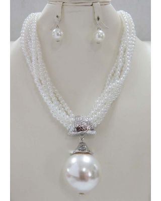AK667SWT GOLD WHITE PEARL NK SET
