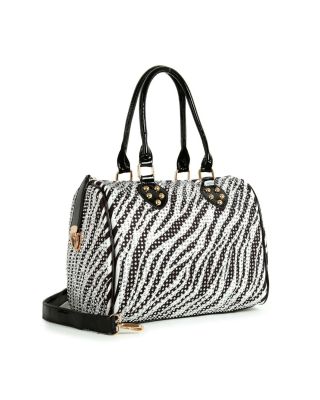 BHD-8875 ZEB BLING SATCHEL BAG