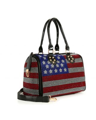 BHD-8877 ML FLAG BLING SATCHEL BAG
