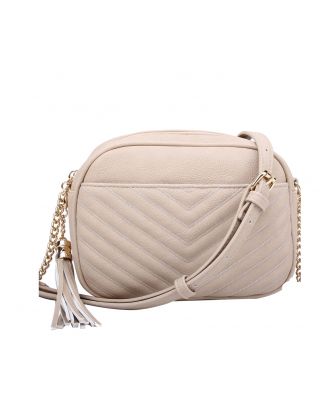 WU121 BRICK TWO ZIPPER CROSBODY BAG