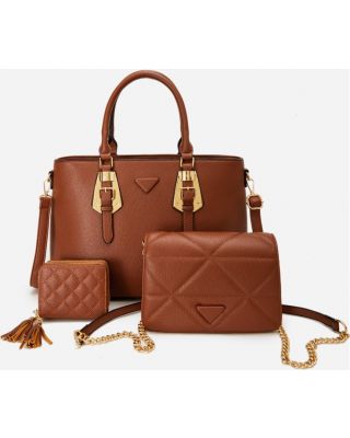 LF401-T3 BR DESIGNER HANDNAG WITH CROSSBODY WALLET SET