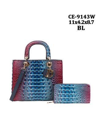 CE-9143W BL RAINBOW CROCO WITH WALLET