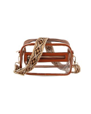 CQF026-Z BR CLEAR CROSSBODY BAG
