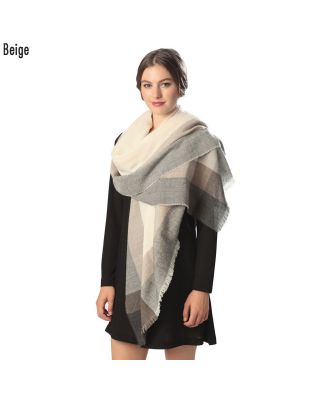 CS6068 Check Pattern Scarf