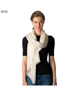 CS8335 METALLIC SCARF, BEIGE