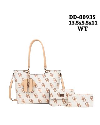 DD-8093 S WHT MONOGLAN DESIGNER 3PC SET