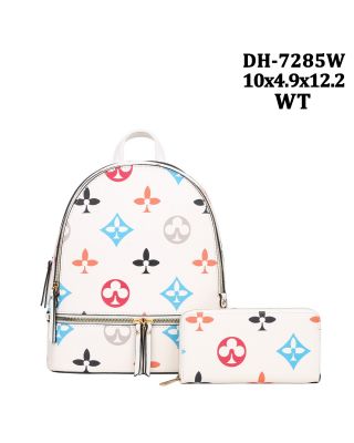 SPD-8578W WT BACKPACK WITH WALLET
