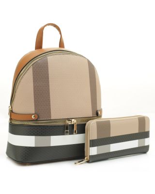 DX25122B2 BR/BR PLATE BACKPACK WITH WALLET