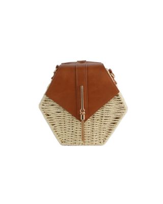 EWB065 BG CROSS BODY STRAW BAG