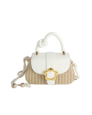 EWB069 WT CROSS BODY STRAW BAG