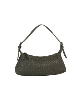 EWB162 DGY WOVEN CROSS BODY BAG