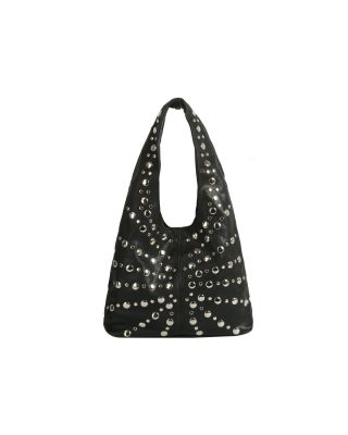 EWB182BK STUD HOBO BAG