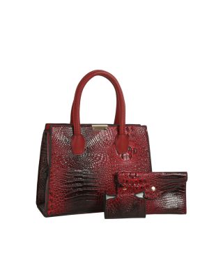 EWB203RD CROCO SHOPPING BAG 3PC SETS