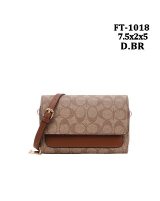 FT-1018 BR MONO GLAM CROSS BODY BAG