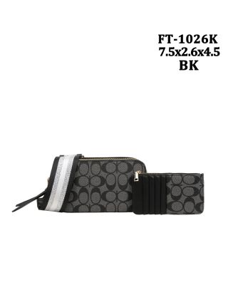 FT-1026K BK MONOGLAM WITH CARD HOLD