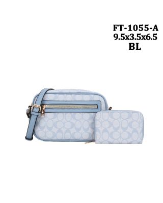FT-1055A BL MONO GLAM CROSS BODY BAG WITH WALLET