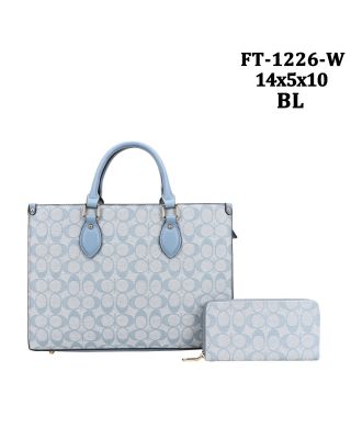 FT-1226WBL MONOGLAN SHOPPING BAG WITH WALLET