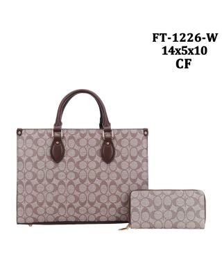 FT-1226WCF MONOGLAN SHOPPING BAG WITH WALLET