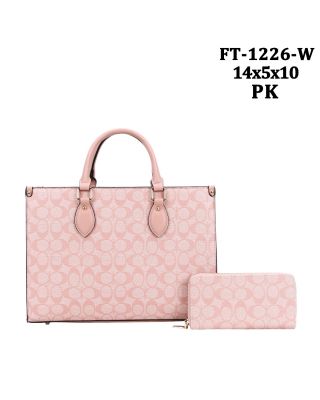 FT-1226WPK MONOGLAN SHOPPING BAG WITH WALLET