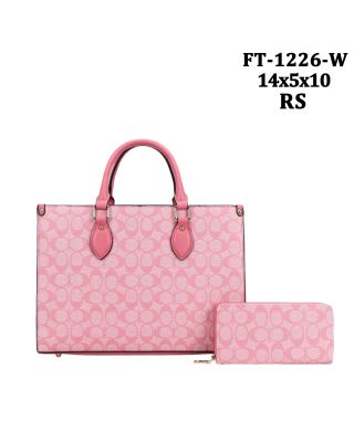 FT-1226WRS MONOGLAN SHOPPING BAG WITH WALLET