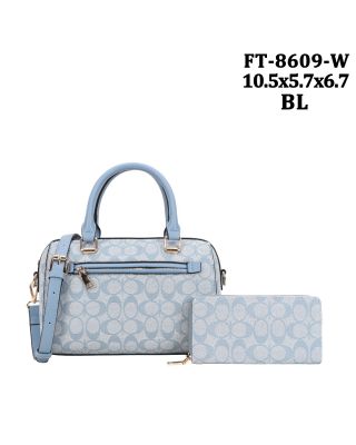 FT-8609WBL MONO GLAM SATCHEL BAG