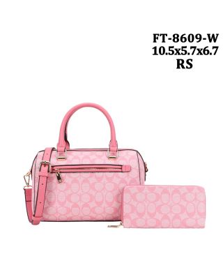FT-8609WPK MONO GLAM SATCHEL BAG