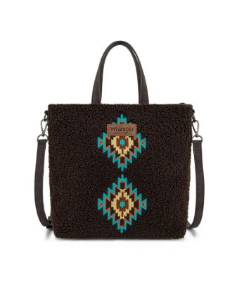 WG263-2002CF Wrangler Sherpa Aztec Sherpa Tote/Crossbody