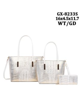 GX-8233S WT/SL DESIGNER 2 HANDBAG AND WALLET