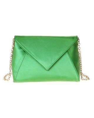 HD3944 GN SATIN EVENNING BAG