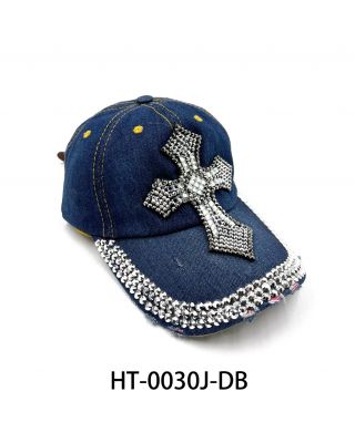 HT-0030J D BLUE CROSS BLACK STON HAT