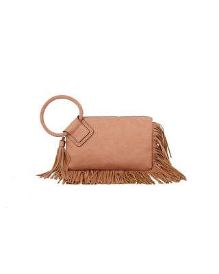 JY-0378 BS FRINGE WRISTLET CLUTCH 