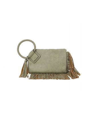 JY-0378 SG FRINGE WRISTLET CLUTCH 