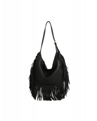 JY-0570-M BK FUR CROSBODY BAG