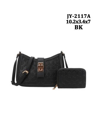 JY-2117ABK CROSS BODY BAG WITH WALLET