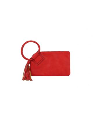 JYM-0346 RD wristlet clutch