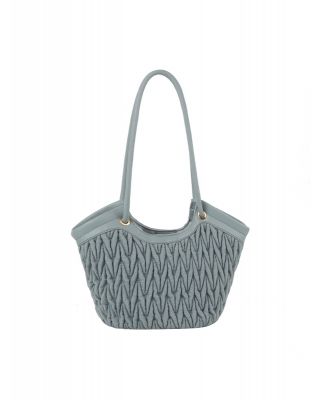 L-0352-M L DENIM QUILT CROSSBODY