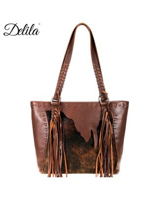 LEA-6049 CF GENUINE LEATHER HAIR-ON TOTEGENUINE LEATHER MESSENGER BAG