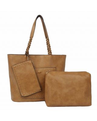 LHU363 ST 3PC SHOPING HANDBAGS