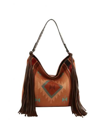 LHU441-1 BR FRINGE BAG