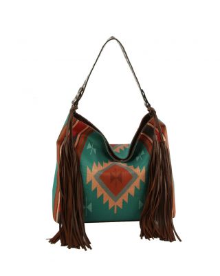 LHU441-1 GN FRINGE BAG