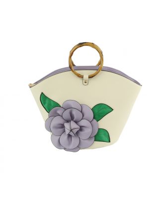 LHU459 LV BAMBOO HANDLE FLOWER BAG