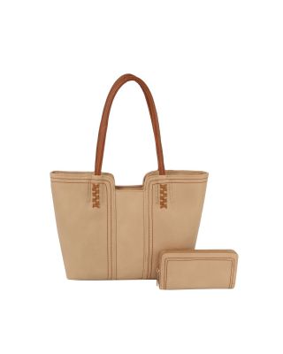 LHU522-1W-Z BR DESIGNER SHOPPING BAG WITH WALLET