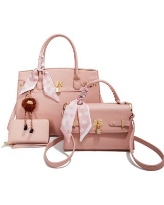 PU25523-T3 L PK 2 HANDBAG WITH 1WALLET SET